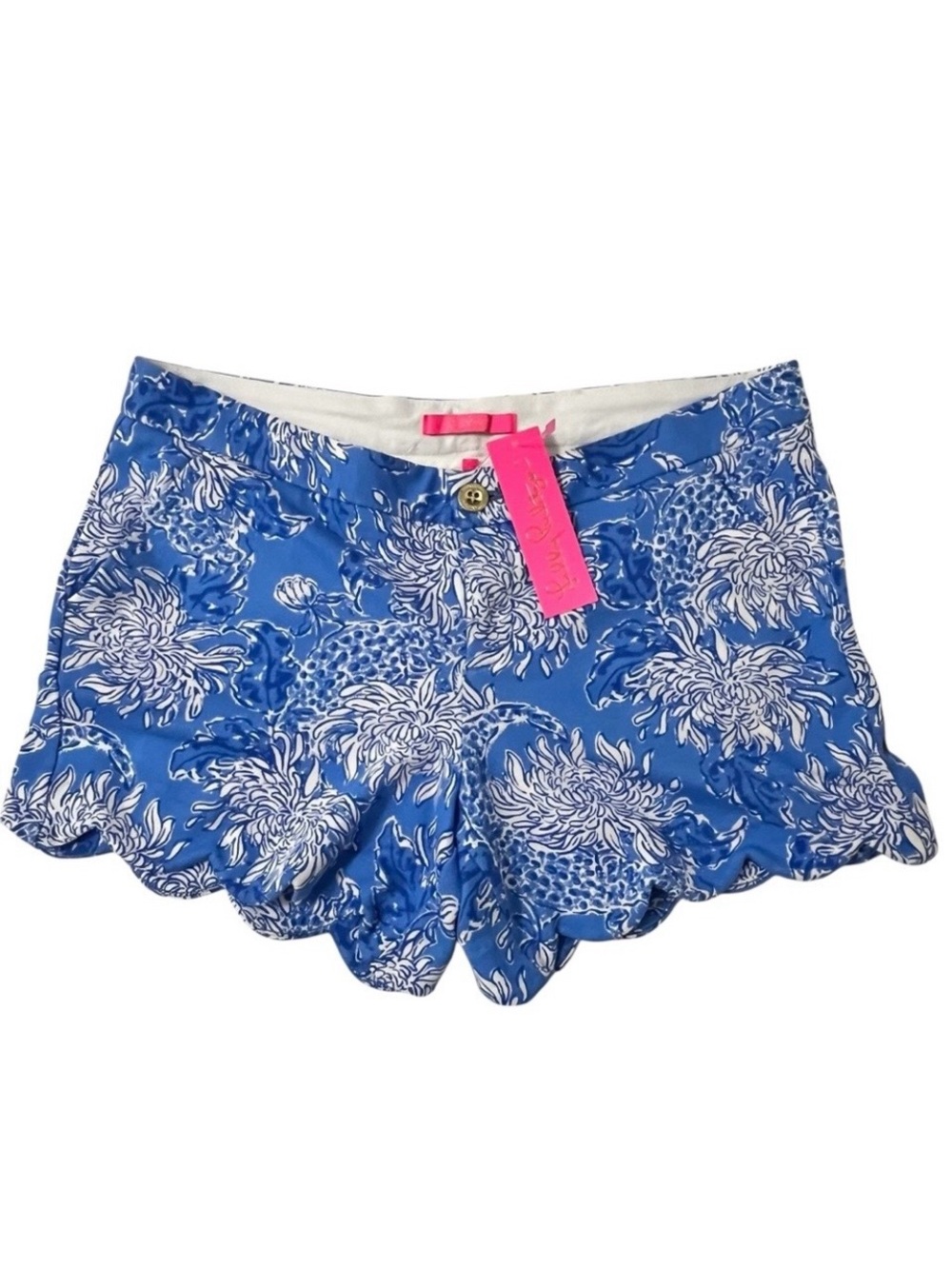 Lilly Pulitzer Buttercup Shorts Boca Blue Croc Lock It NWT 12 Coastal